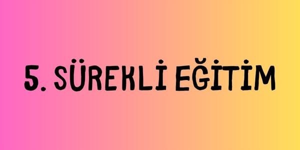 Sürekli Eğitim